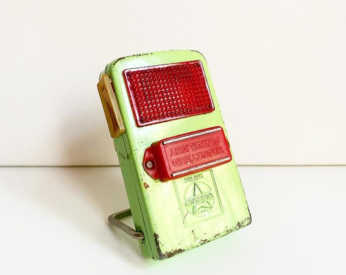 Vintage Piles Mazda "Borana" Lamp / Workshop Light, Retro Lamp, Light Green / Space Age, Made in Germany