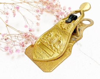 Antique Victorian Letter Clip by Merry, Phipson & Parker, Paper Clip, Paperclip, Letter Clip, Brass, Gold-colored