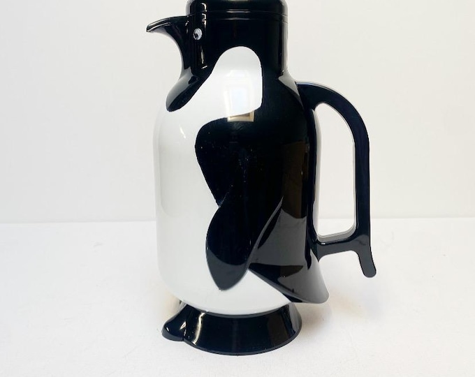 Retro vintage "Metrokane" patent pending, penguin thermos flask