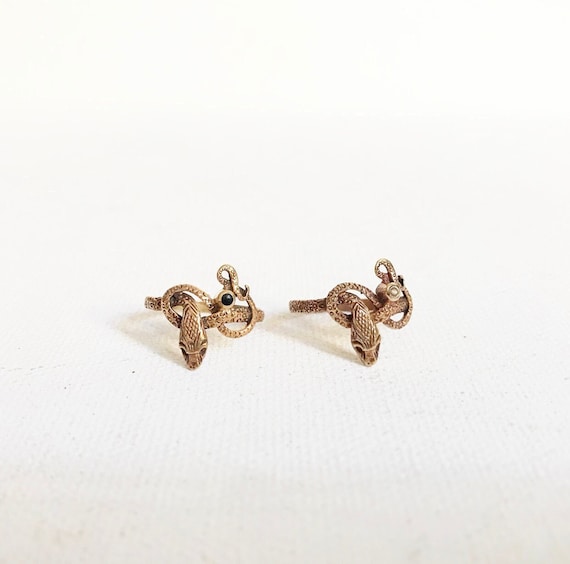 Vintage Brass-Bronze Snake Ring / Cobra Snake Ring