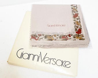 Original Vintage Gianni Versace silk scarf, scarf, silk scarf, bird motif, 100% silk