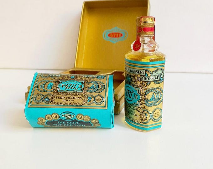 Vintage 4711 Cologne, "From the Glockengasse" gift box, Eau de Cologne and soap