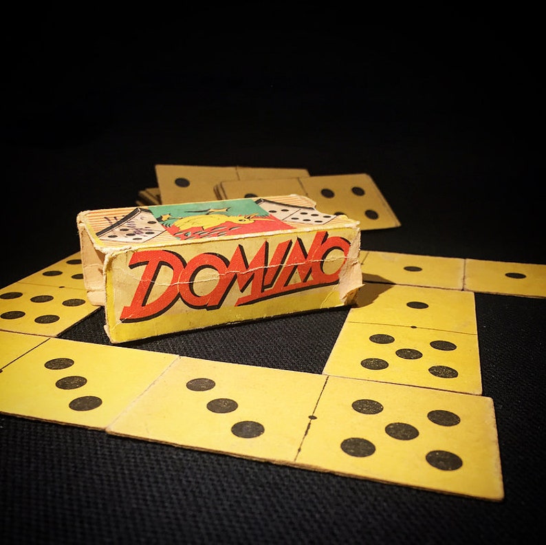 antique domino game cards for kids and adults paper