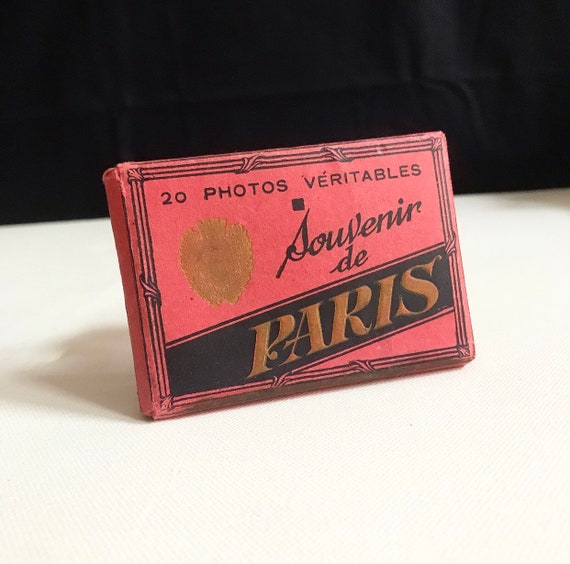 Antique souvenir photo collection / photography / Paris / Cover with miniature photos
