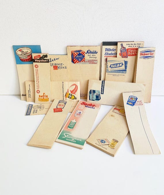 Vintage / antique notepad / waiter's block / writing pad with old advertising / paper / stationery