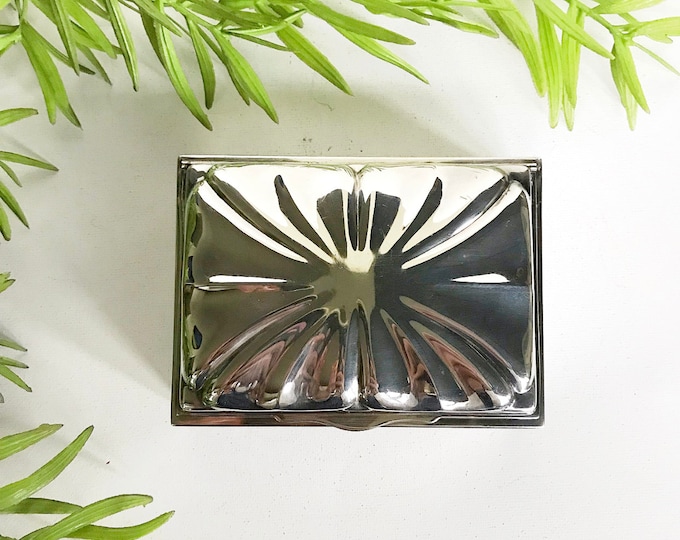 Antique Jakob Grimminger Art Deco cigarette case, silver plated / cigarette box / Schwäbisch Gemünd, silversmith