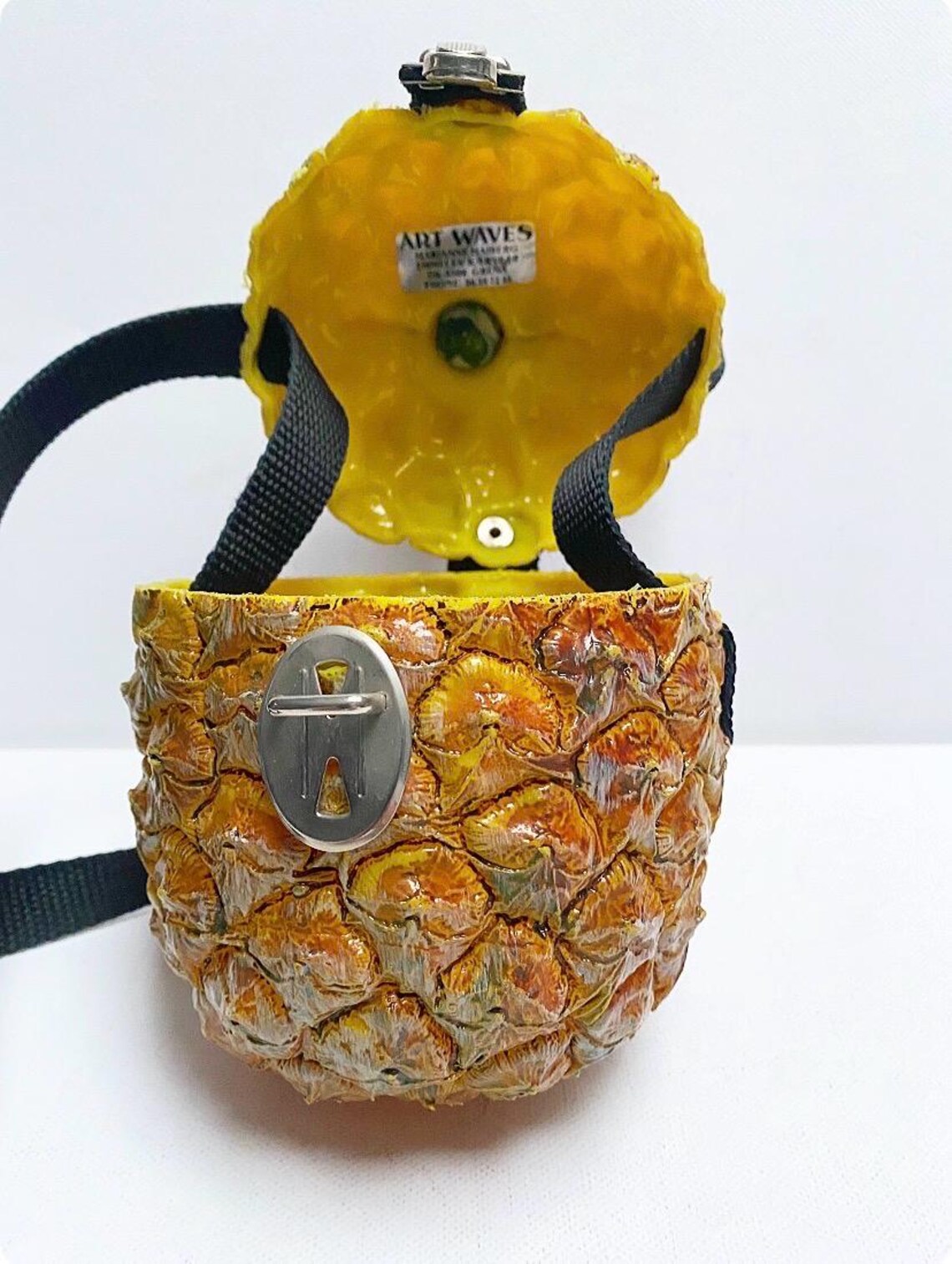 Vintage Art Waves Ananas Designer Tasche – Marianne Maiberg (90er Jahre), Fruit Bag, foto 2 di 5