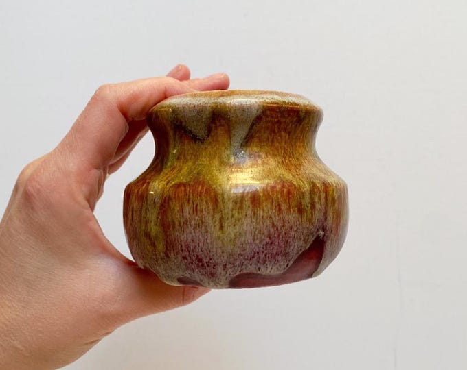 Antique Art Deco Ernst Leinweber, Altona - Ceramic vase, flower vase, brown