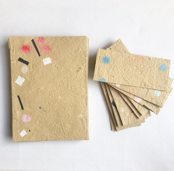 scooped paper / tags / paper / terrazzo / paper recycling / handmade / scrapbooking and sketching / collage