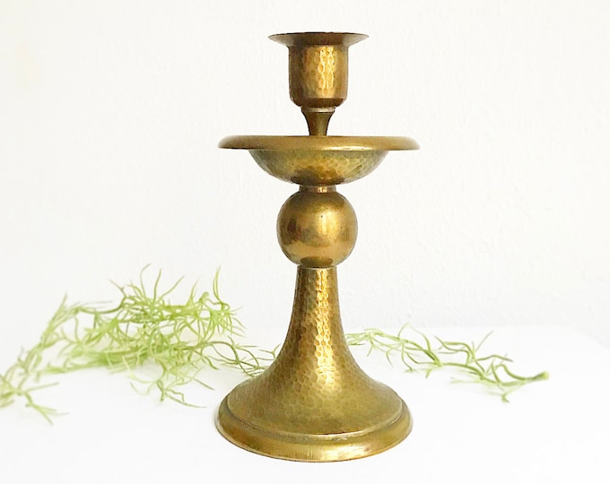 Antique WMF candle holder, brass candlestick