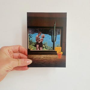 Cartolina "Griff ins Klo", cartolina d'artista, collage, cartolina con messaggio
