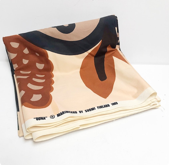 Vintage Original Designer Marimekko by Suomi Finland, "Oona"  by the meter, fabric, Maija Isola, 1969, fabric / rarity, retro