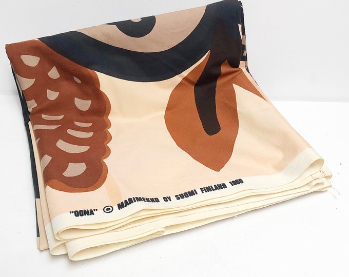 Vintage Original Designer Marimekko by Suomi Finland, "Oona"  by the meter, fabric, Maija Isola, 1969, fabric / rarity, retro