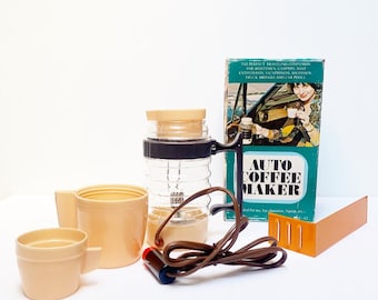 Retro car coffee maker "Auto Coffee Maker", in original packaging, vintage car accessory, classic car