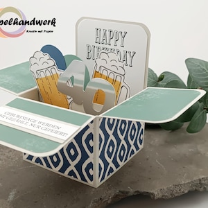 Forever Cards Pop-Up-Geburtstagskarte Zum 30. – Lasergeschnittene Karte Mit Blumenmuster, Ca. 12x17,7 Cm