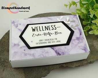 Geschenkidee Wellness-Erste-Hilfe-Box! Als Wichtelgeschenk oder kleine Aufmerksamkeit zu jedem Anlass