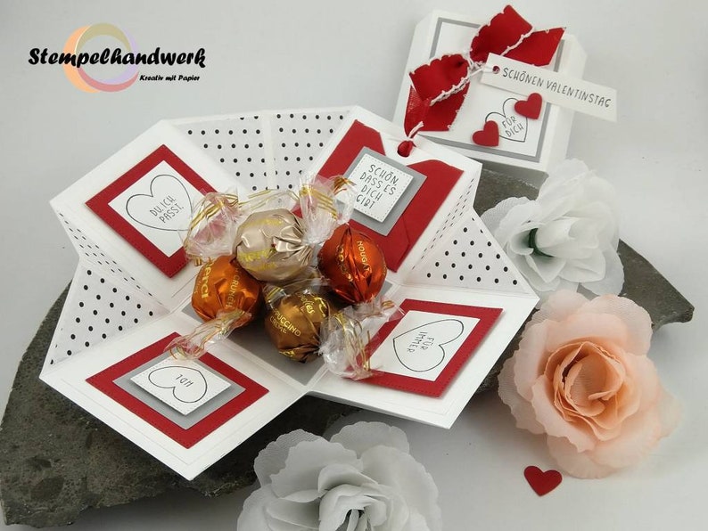 Explosions-Box / Überraschungsbox Liebe Valentinstag Jahrestag Hochzeitstag READY2FINISH Bild 1