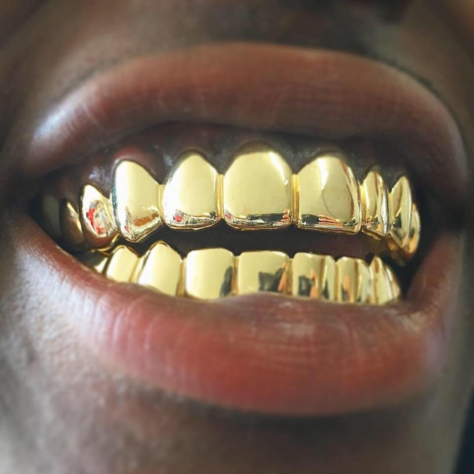 Grillz denti d'oro 10K solido 6 cime Custom Fit fatta per Etsy
