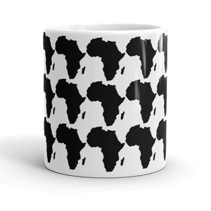 Afrika Stolz Afrikanischer Kontinent Schwarz-Weiß-Karte von Afrika Kaffee Trinkbecher