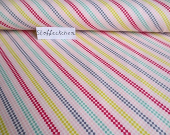 Jersey fabric " little darling " diagonal stripes