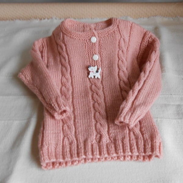 Babypullover mit Knopfleiste