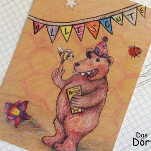 Honey Bear All good postcard image 1