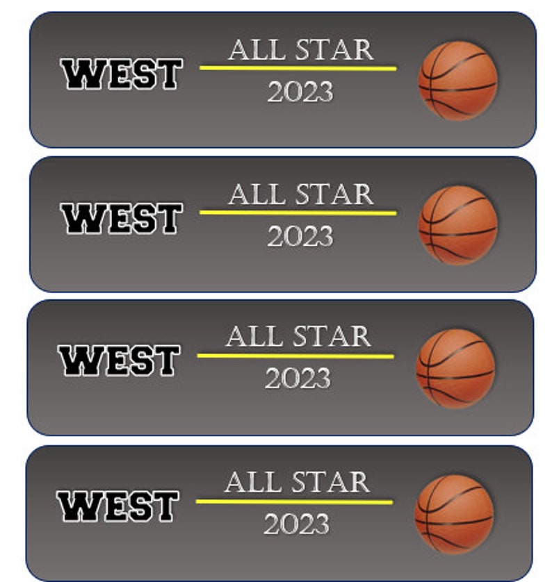 West All Star Printable Downloadable Water Bottle Labels - Etsy