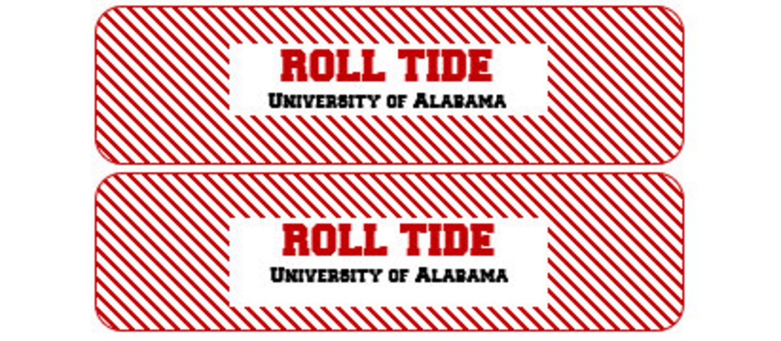 Alabama Crimson Tide Printable Downloadable Water Bottle - Etsy