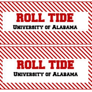 Alabama Crimson Tide Printable Downloadable Water Bottle - Etsy