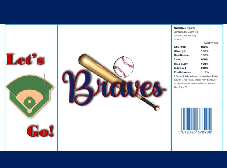 Braves Printable Chip Bag Etsy