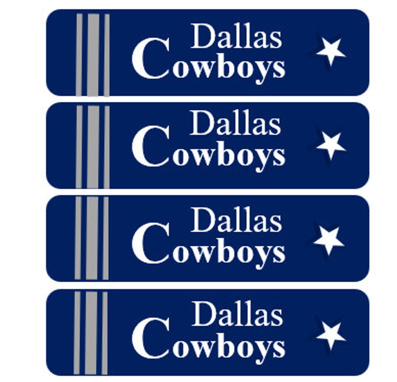 Dallas Cowboys Printable Downloadable Water Bottle Labels Etsy