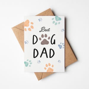 Hunde Karte, Karte für Hundefans, Dog-Dad, bester Hundepapa, Geschenk für Hundefreund