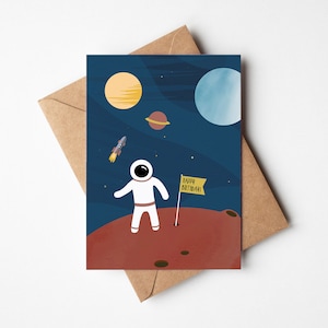 Geburtstagskarte Junge, Weltraum Geschenke, Weltraum Kindergeburtstag, Astronaut Geschenke