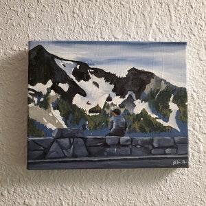 Mt Rainier National Park Original Oil Painting 8x10