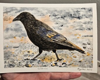 Carkeek Crow 5x7 original watercolor