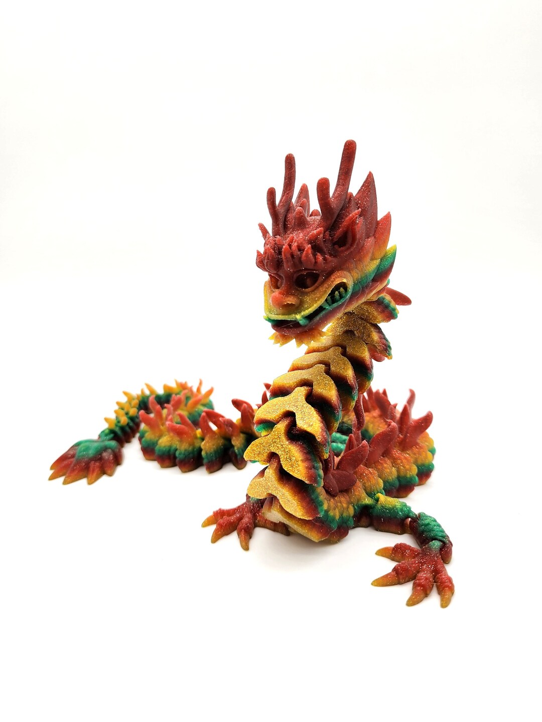 Articulated Dragon | 3D Printed | Toy | Flexible | Fidget | Stress Toy ...