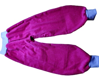 Bloomers pink purple cotton corduroy cotton cord 68-164 handmade 74 86 92 98 104 110 116 134 122 128 140