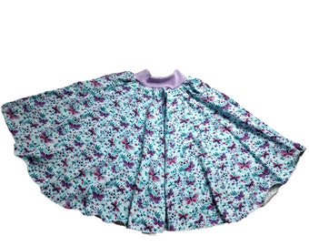 Plate skirt swing skirt flowers lilac butterflies purple lightmint
