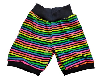 shorts colorful neon lines rainbow shorts strikingly colorful 56 -158