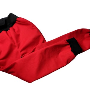 handmade Hose rot Canvas einfarbig Tasche robust mit/ohne Knieflicken aus Cordura® Titan einfarbig  74-176