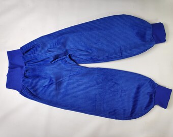 Cord royal blue royal blue bloomers, royal blue cuffs 68-164 handmade