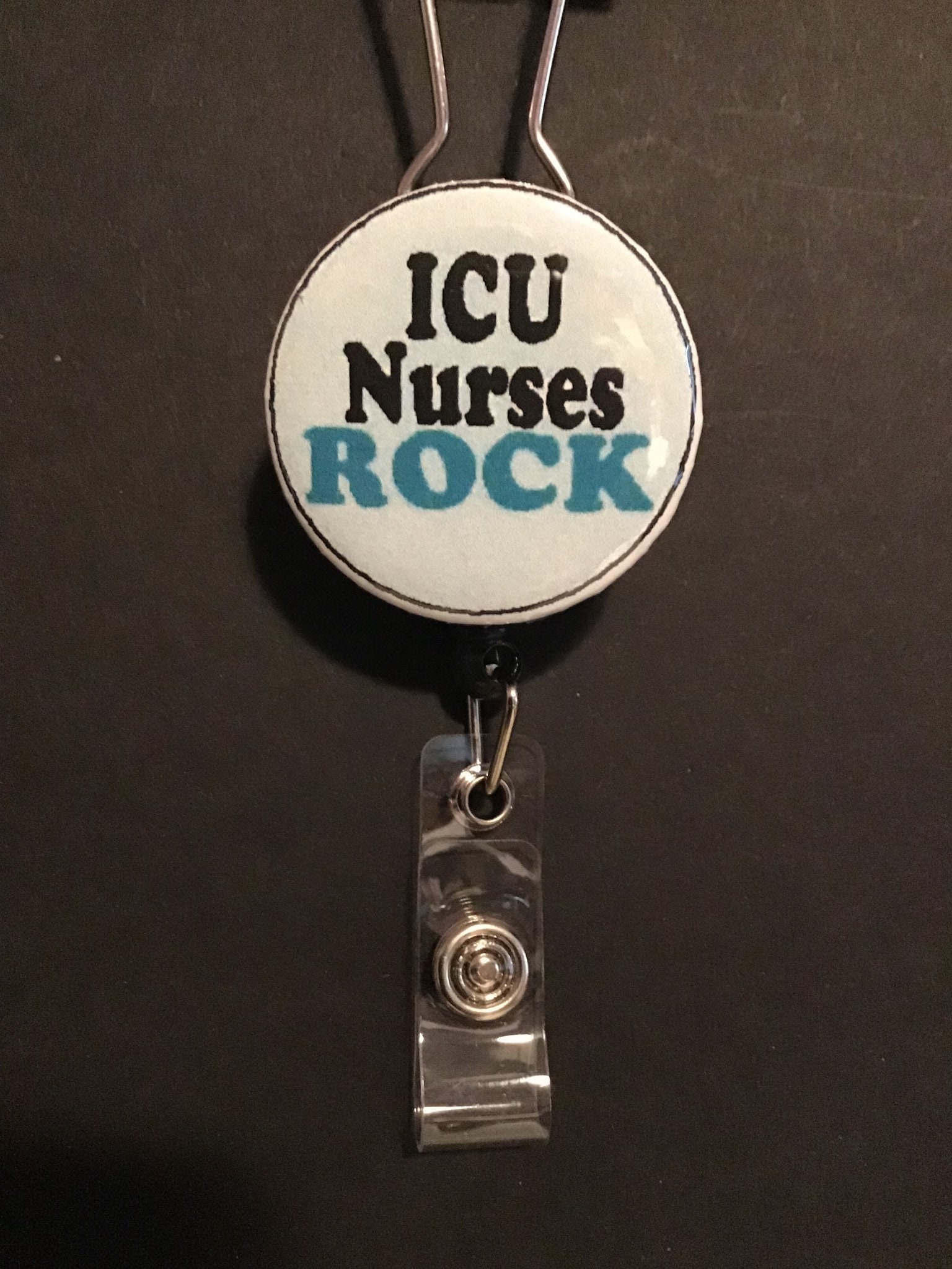 ICU Nurses Rock Name Badge Holder Etsy
