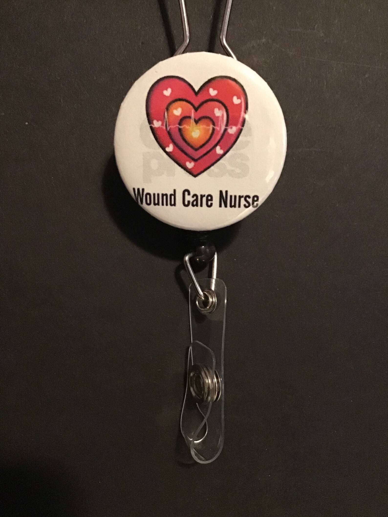 Wound Care Nurse Retractable Name Badge Holder Etsy