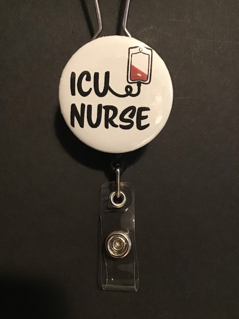 ICU Nurse Name Badge Holder Etsy