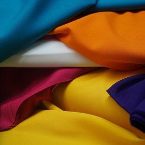 White Gabardine 100% polyester fabric by the yard-Tropical Polyester 60&quot; wide available in multiple colors