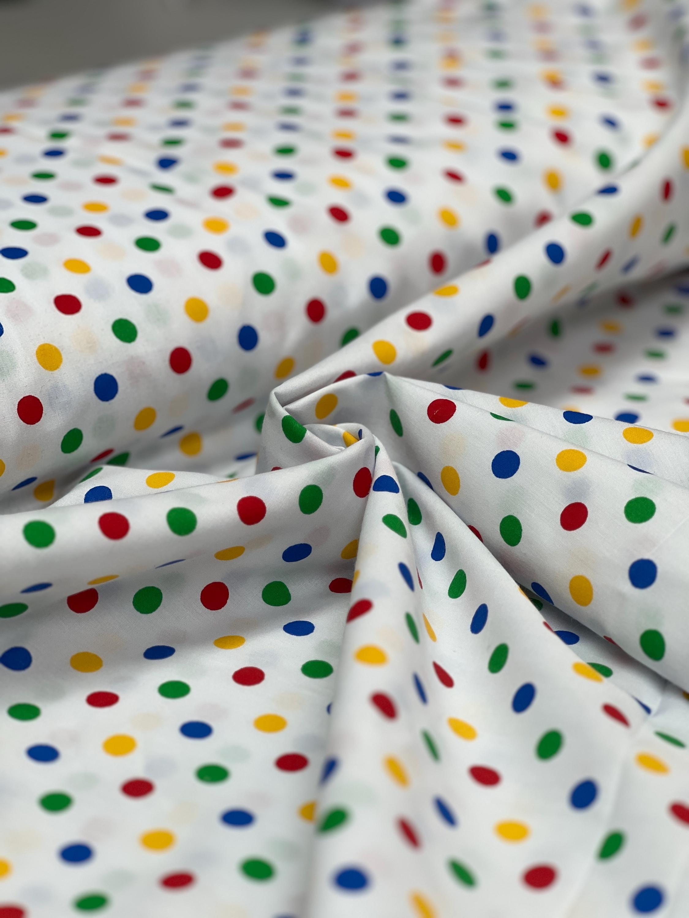 Multi Color Dot Fabric - Etsy