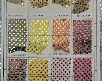 3mm Confetti Dot Sequins Fabric: Metallic Shine, 40" Wide