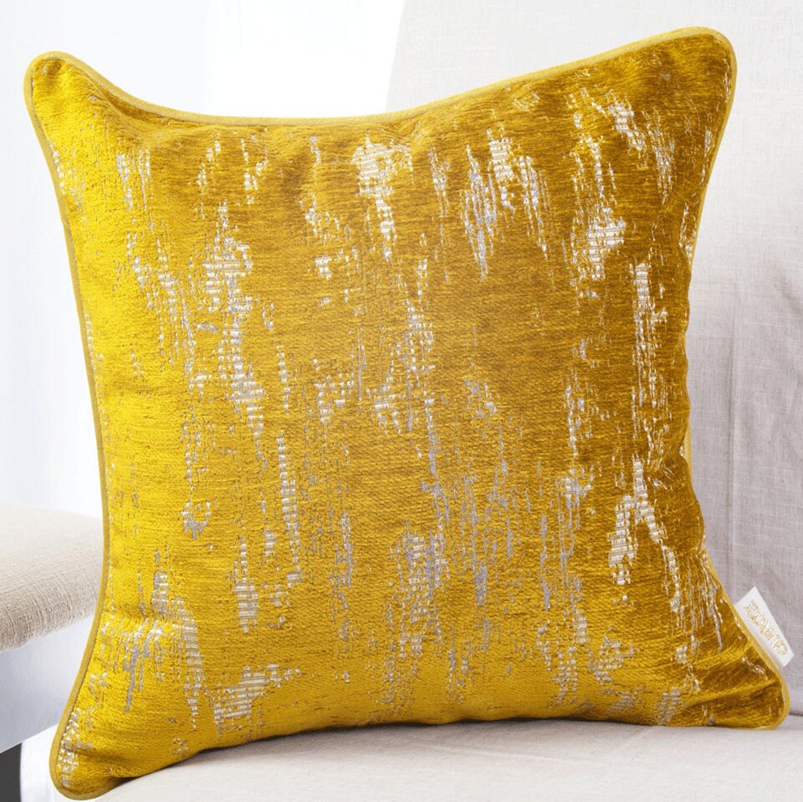 Gold Textured Cushion Cover Throw Cushion Cover Designer Etsy