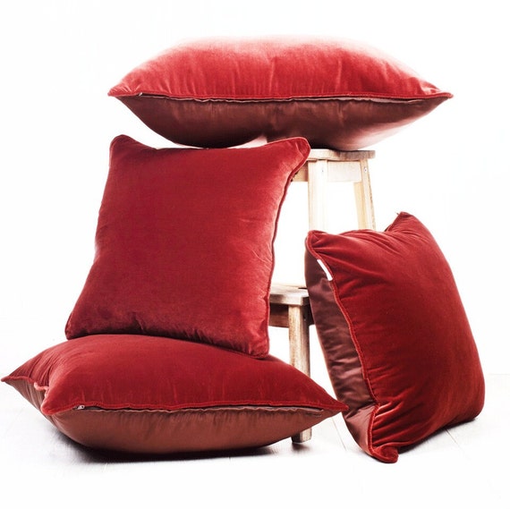 burgundy scatter cushions