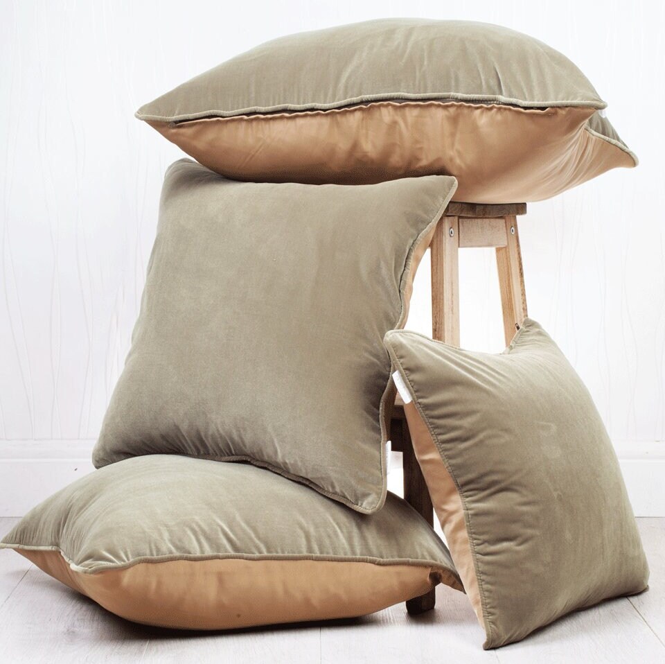 Square Plain Cushion Covers Green Cushion Covers Velvet Cushion Covers